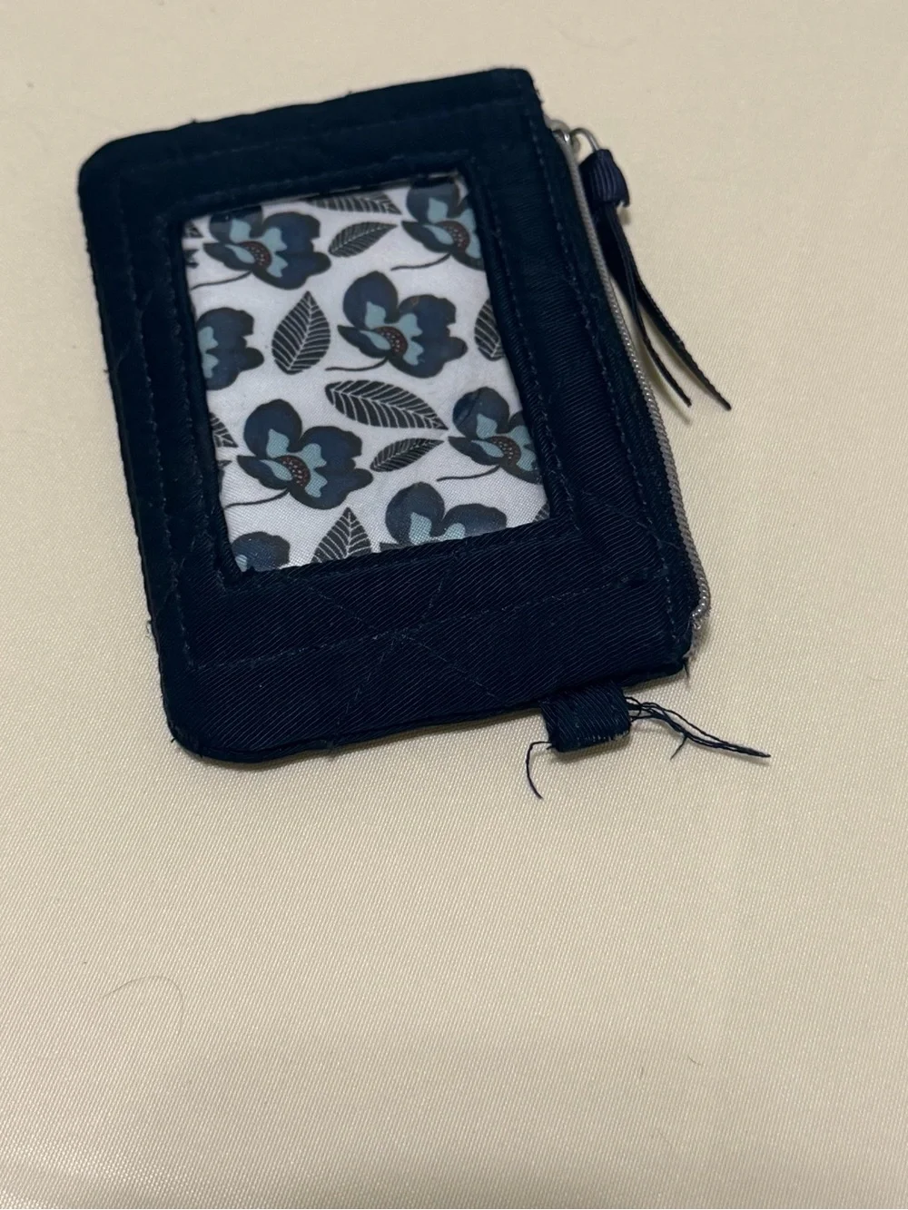 Vera Bradley Navy Floral ID Card Holder